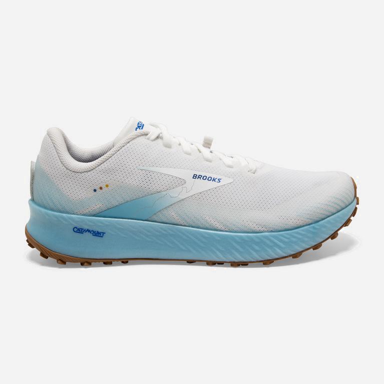 Ténis Brooks Catamount Sapatilhas Trail Running Homem Branco /Azuis (60459VHPK)